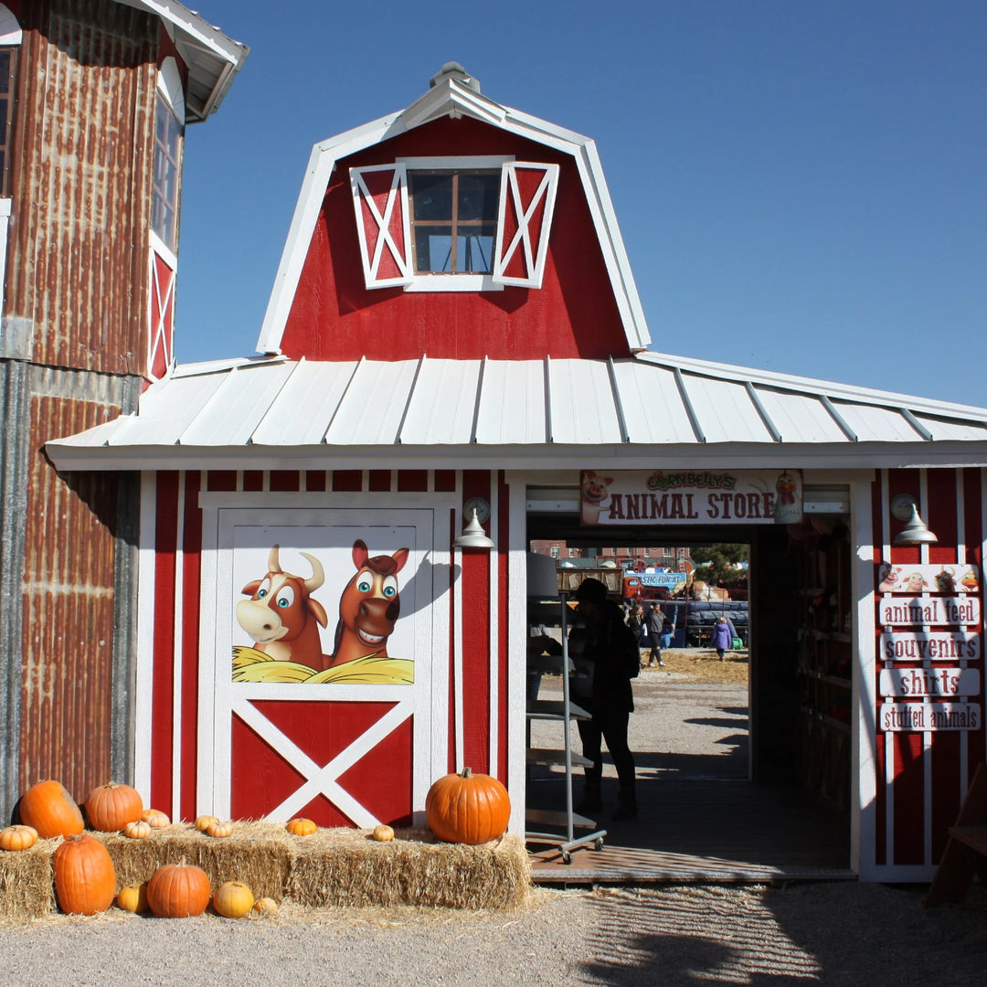 As you pass through our animal store on your way to visit our peacocks, parakeets, goats & more, you'll find shelves full of everything from Cornbelly's clothing items and candles to farm animal plush, games, books, Savannah Bee products and much more!