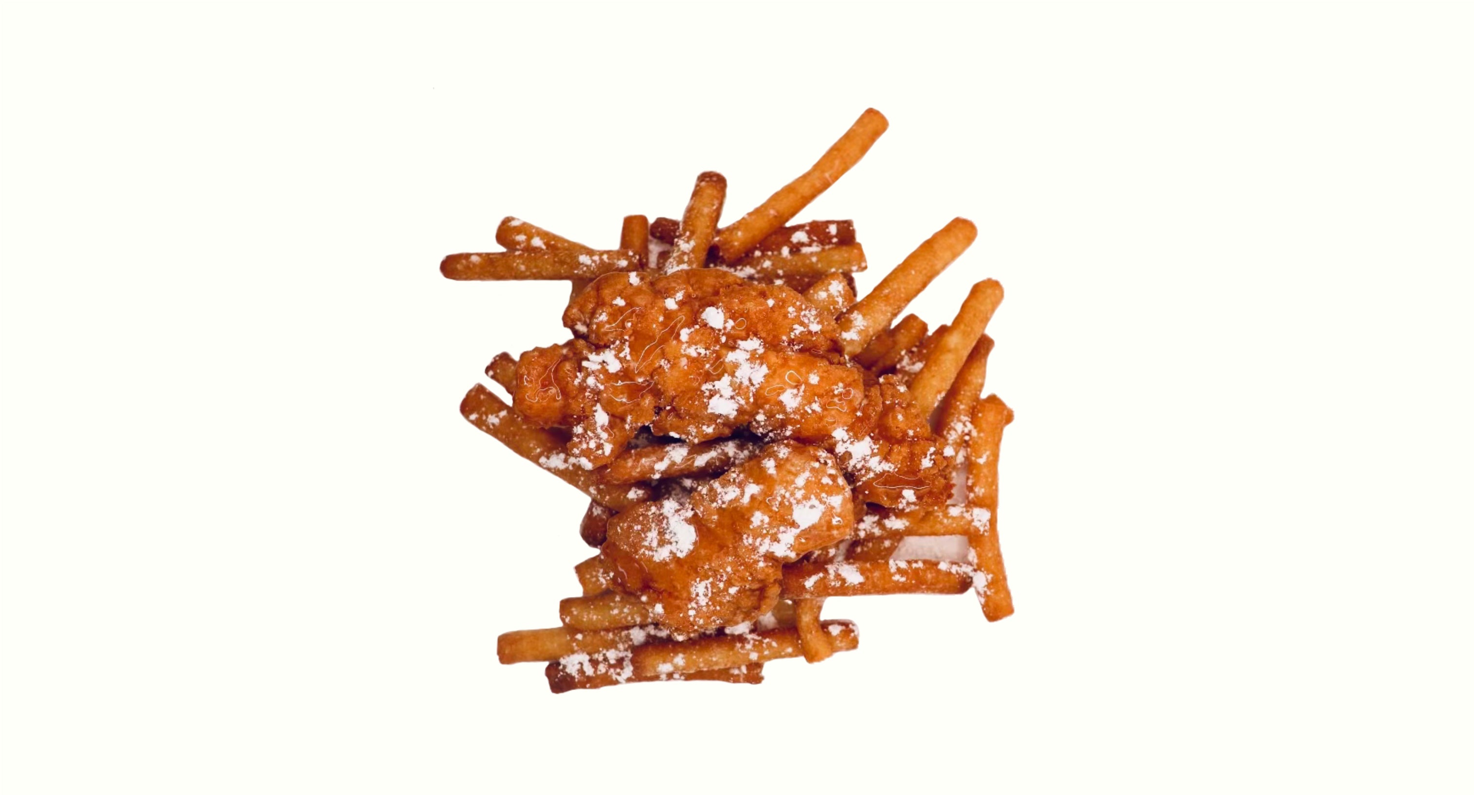 Strawberries and Cream Funnel Cake Fries