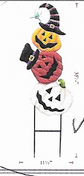 Halloween Metal 3 Stack Pumpkins Stake