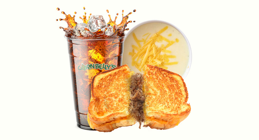 Combo Pork Grilled Cheese Sandwich Pork with Cula Flower